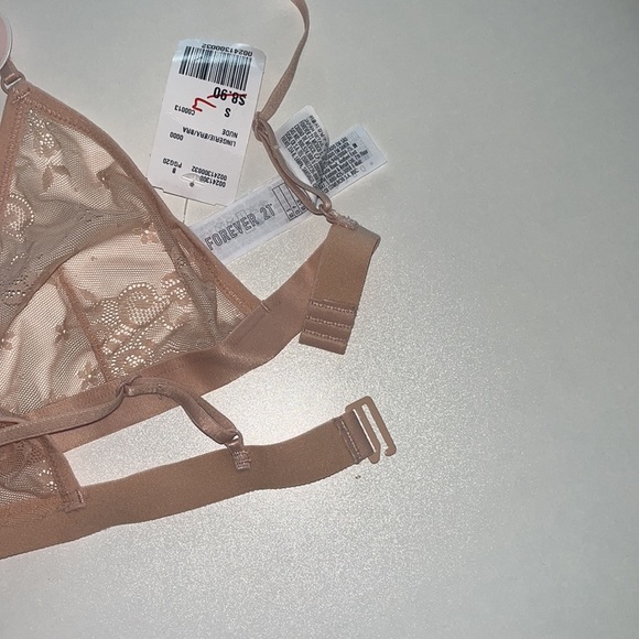 Nwt f21 bralette 💋 mesh floral beige - Picture 2 of 2